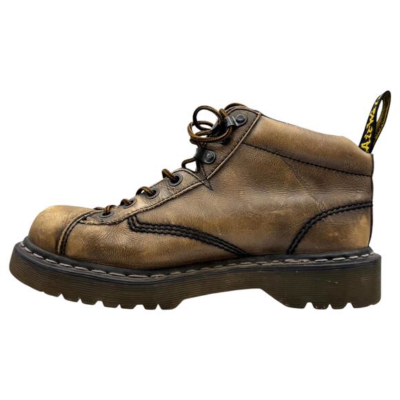 Dr Martens Work Boots Grizzly Leather Distressed Brown Gorpcore Grunge 8 Worn In main image 7